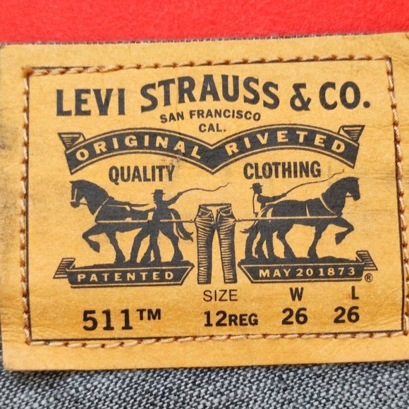 Levi's 511 slim jeans grey men's size 12 26x26 - Picture 5 of 9